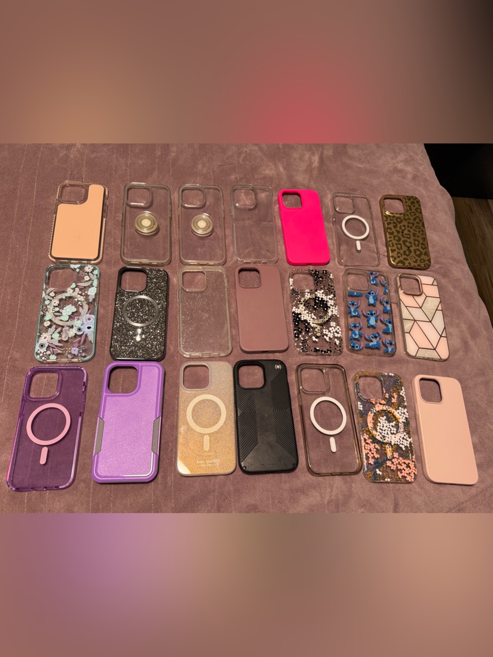 Assorted Purple & Pink Phone Case Collection - Mixed Styles